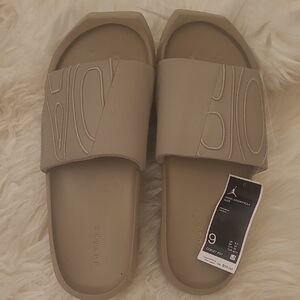Jordan Taupe Slide Sandals